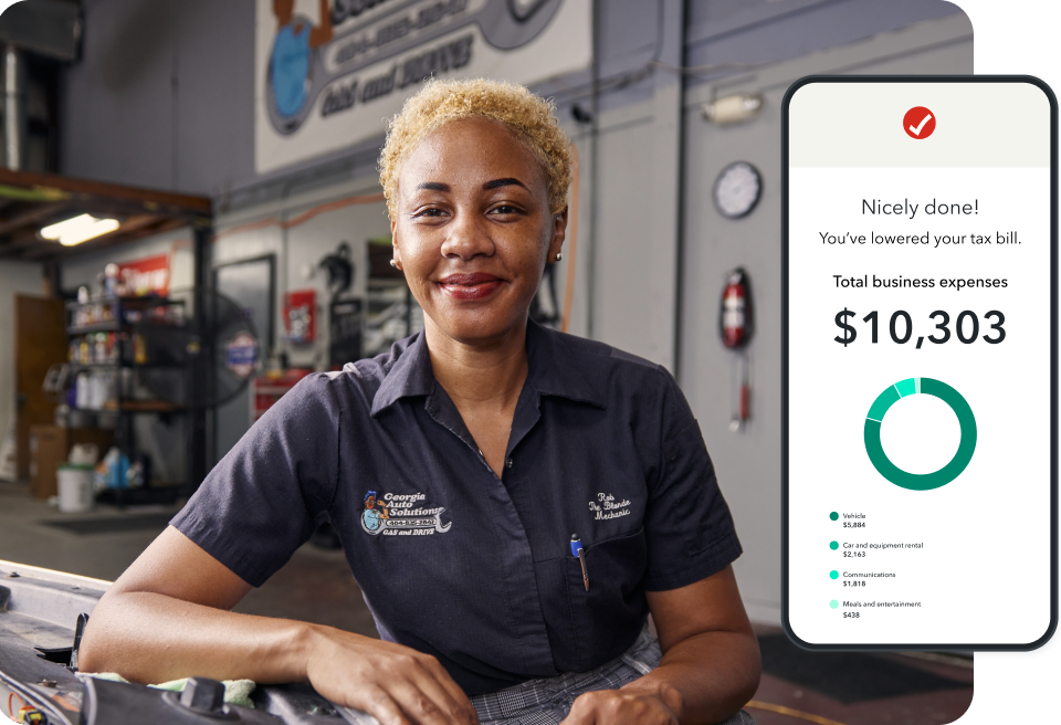 TurboTax customer Robin smiles because she’s finding deductions.