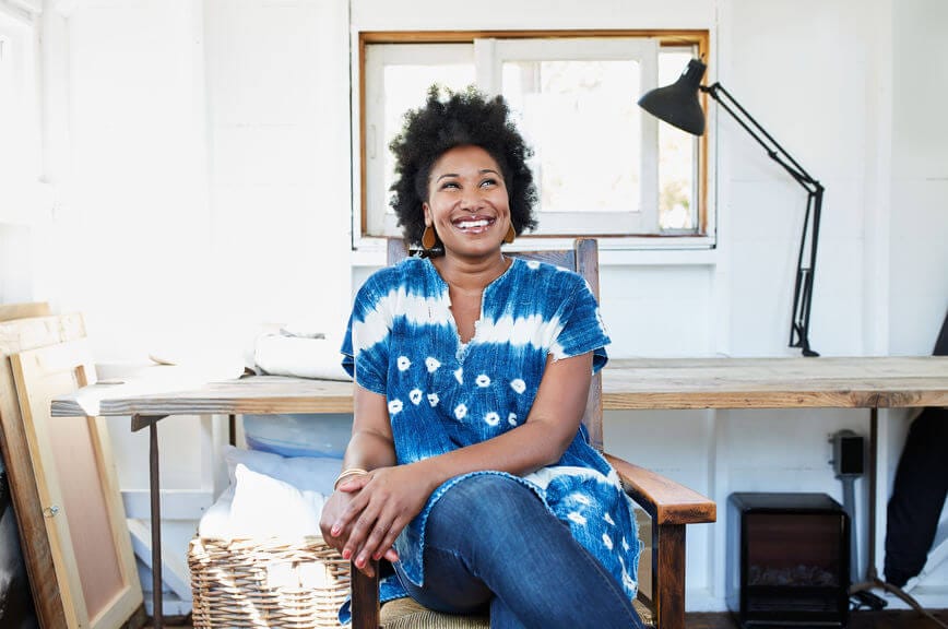 African American woman smiling
